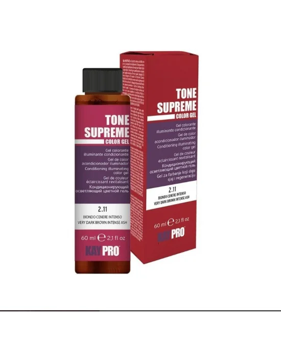 KayPro Tone Supreme Color Gel 2.11 Дуже темно-коричневий Насичений попелястий 60 мл