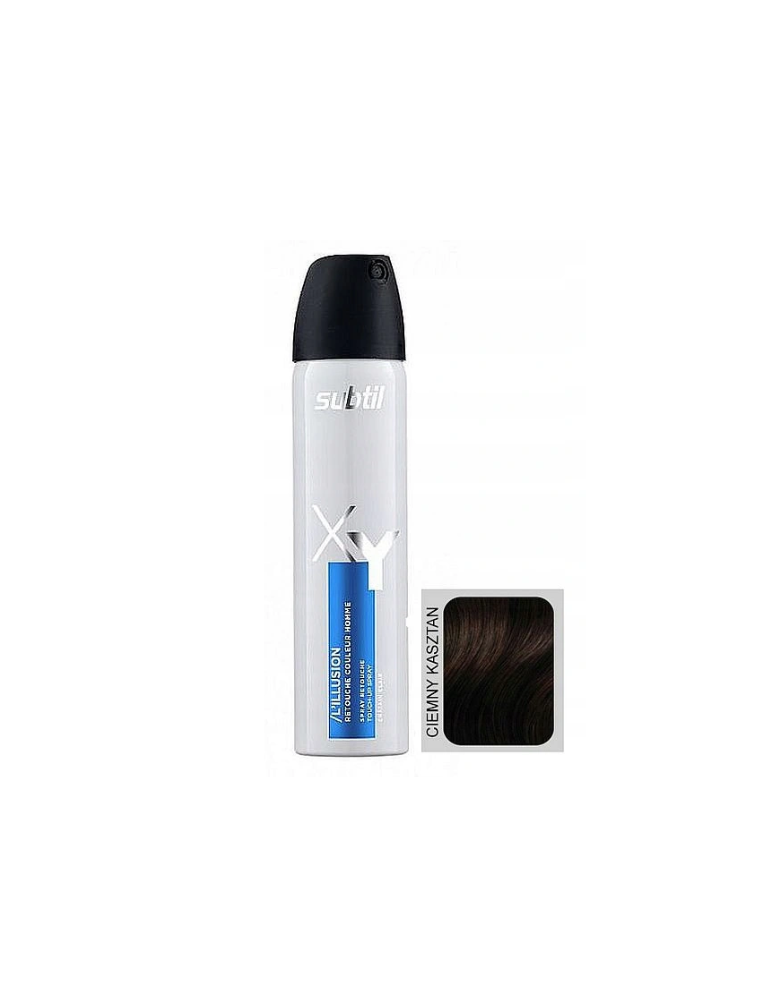 SUBTIL XY - Spray tuszujący siwe włosy dla Panów Ciemny kasztan 75ml