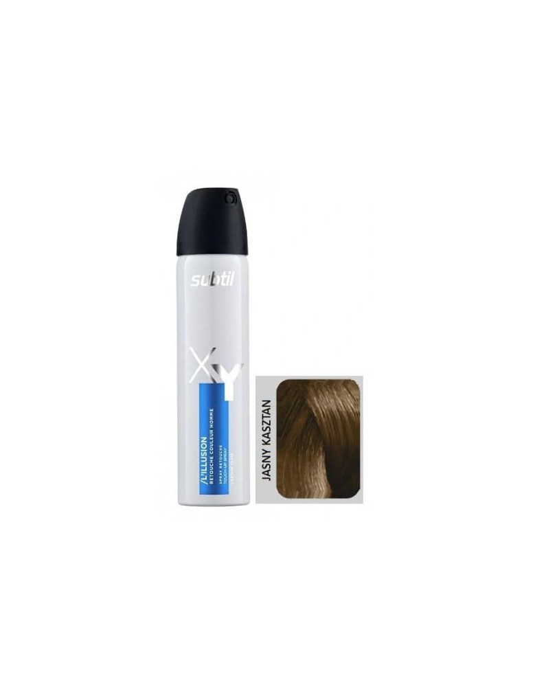 SUBTIL XY - Spray tuszujący siwe włosy dla Panów Jasny kasztan 75ml