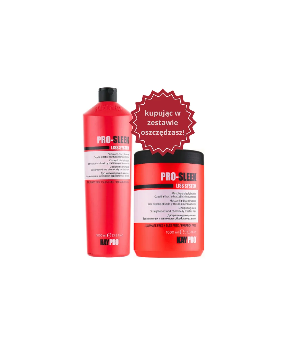 Набір Kaypro Pro-Sleek Care після кератинового випрямлення.