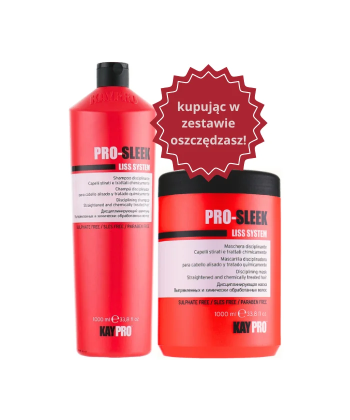 Набір Kaypro Pro-Sleek Care після кератинового випрямлення.