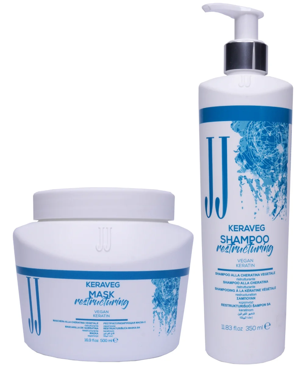 JJ KERAVEG zestaw Szampon 350ml. + Maska 500ml.