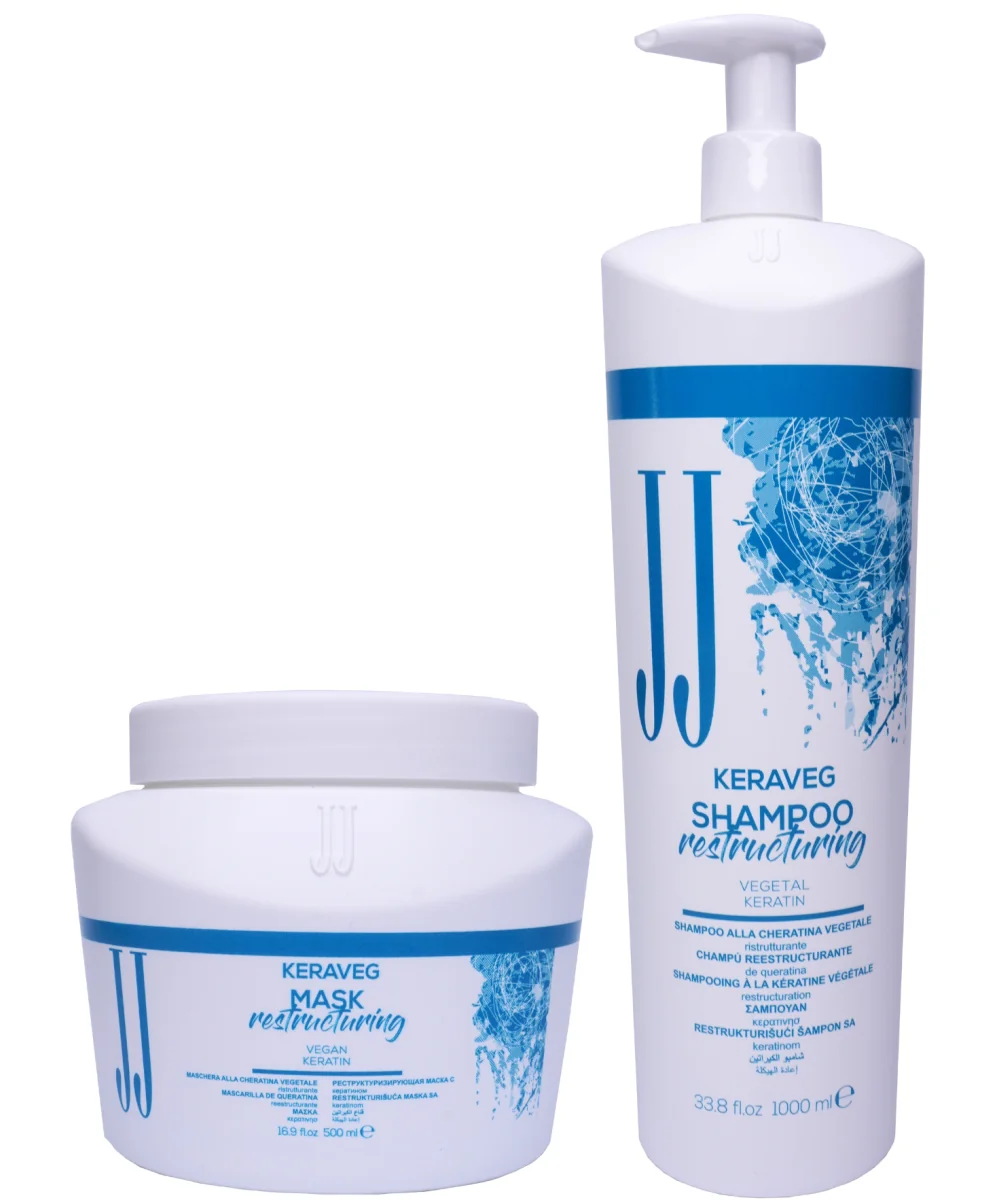 JJ KERAVEG zestaw Szampon 1000ml. + Maska 500ml.