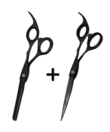 ZESTAW Nożyczki + Degażówki 'Expert Line' 6" BLACK