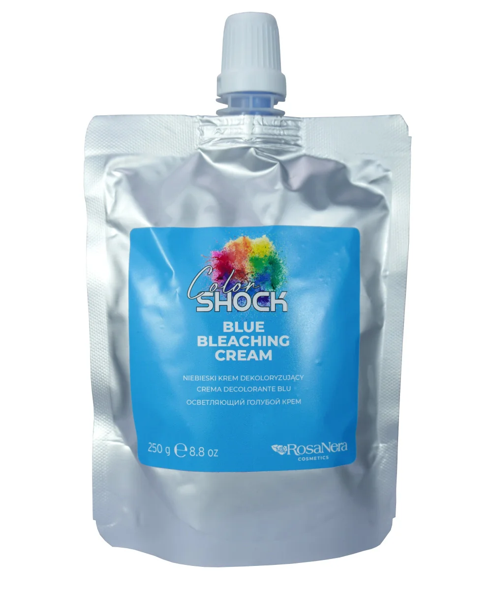 RosaNera ColorShock Niebieski Krem Rozjaśniający z Keratyną BLUE BLEACHING CREAM 250 g.